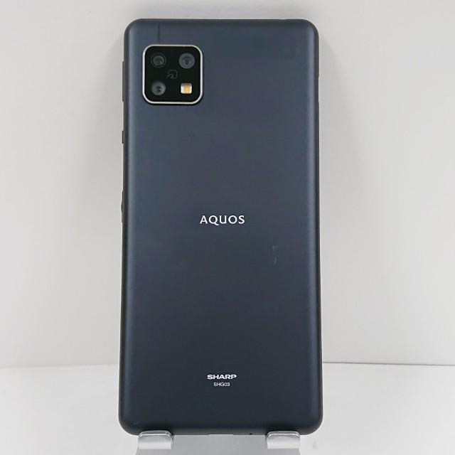 AQUOS sense5G SHG03 au ブラック 送料無料 即決 本体 c15697 : アーク