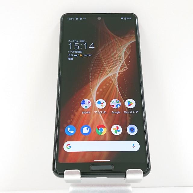 AQUOS sense5G SHG03 au ブラック 送料無料 即決 本体 c15729 : アーク