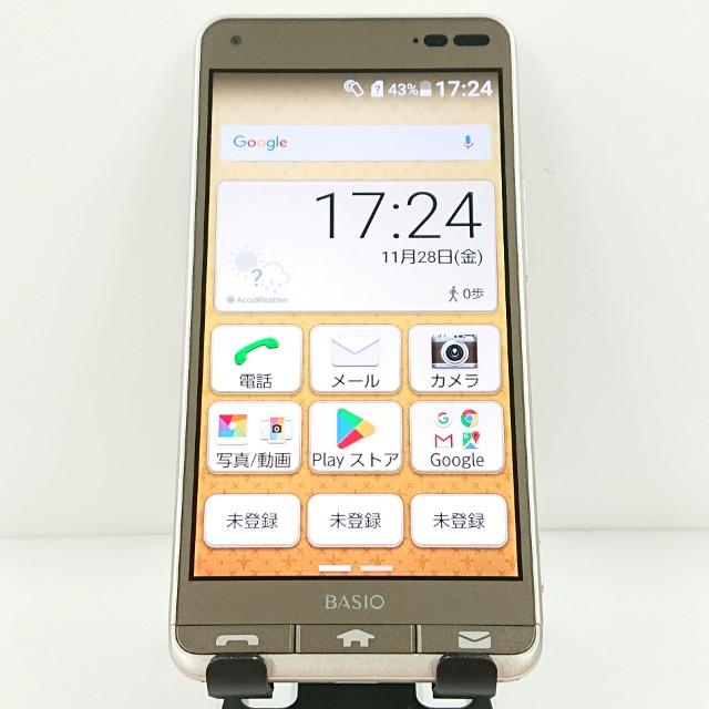 BASIO3 KYV43 au ゴールド 送料無料 即決 本体 c15762 : アーク
