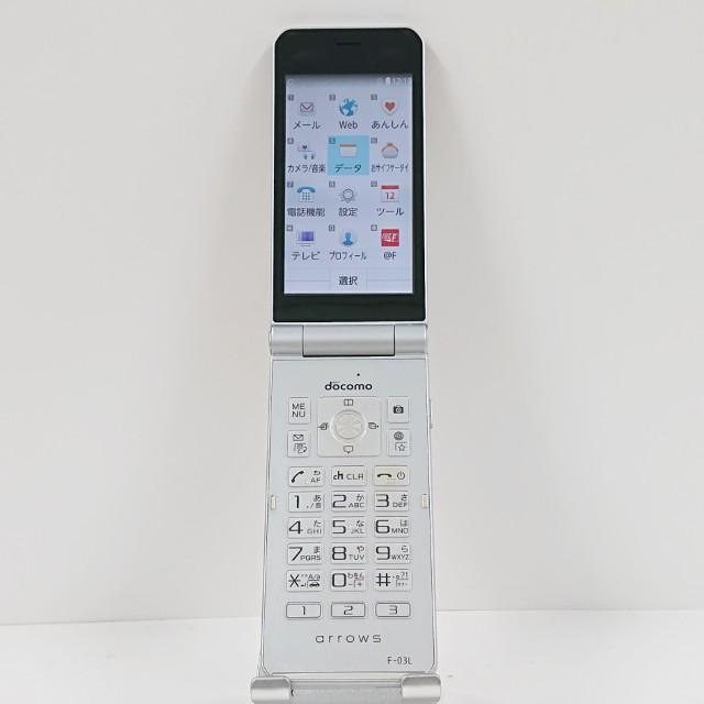 arrows ケータイ F-03L ドコモ シルバー 送料無料 即決 本体 c16027