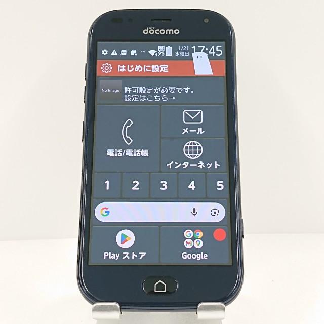 らくらくスマートフォン F-42A ドコモ ネイビー 送料無料 即決 本体