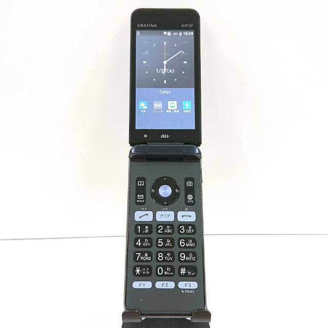 GRATINA KYF37 au ネイビーブラック 送料無料 即決 本体 c16708