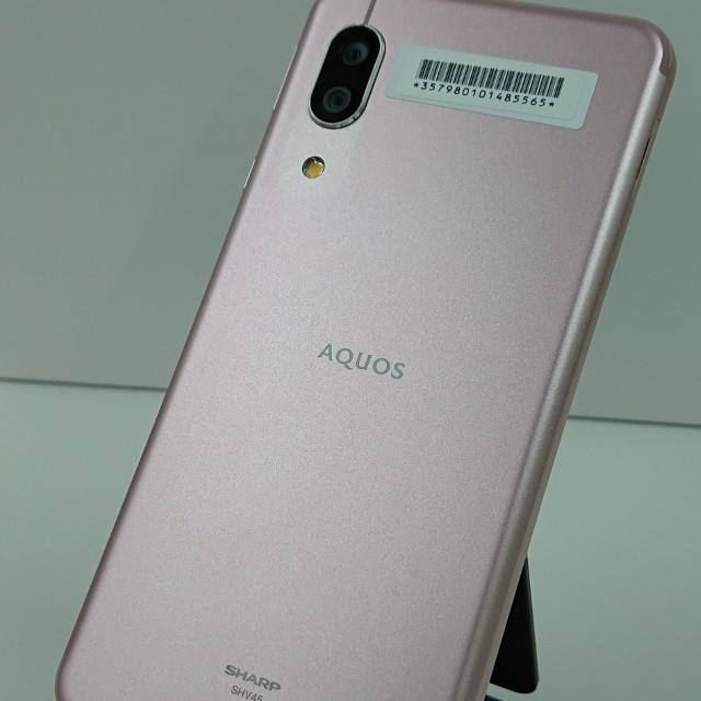 AQUOS sense3 SHV45 au ソフトピンク 送料無料 即決 本体 c17436