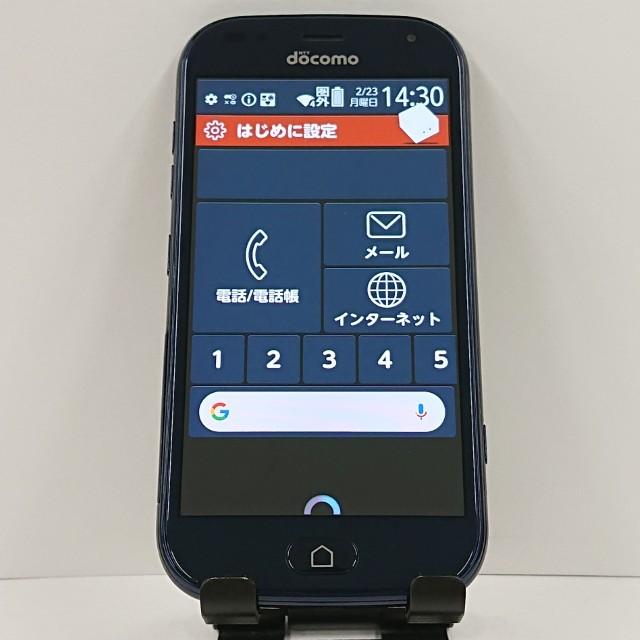 F-42A らくらくスマートフォン(ネイビー) 新品同様】らくらくスマートフォン F-42A ネイビー docomo SIMフリー