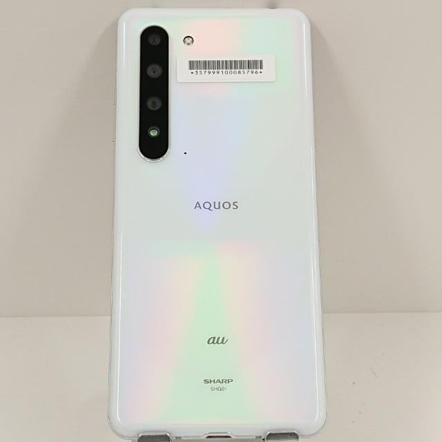 AQUOS R5G SHG01 au オーロラホワイト 送料無料 即決 本体 c17556