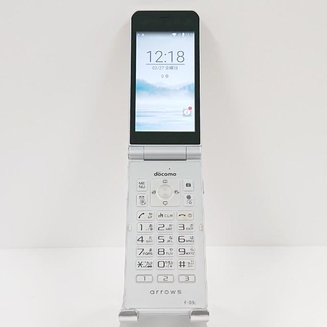 arrows ケータイ F-03L ドコモ シルバー 送料無料 即決 本体 c17579