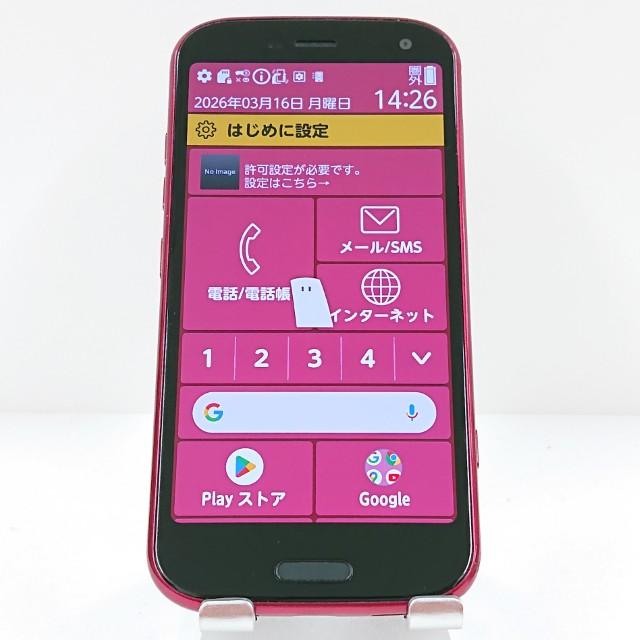 らくらくスマートフォン F-52B ドコモ ピンク 送料無料 即決 本体