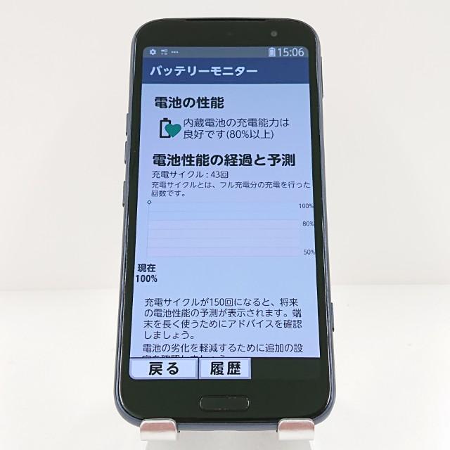 らくらくスマートフォン F-53E ドコモ ネイビー 送料無料 即決 本体