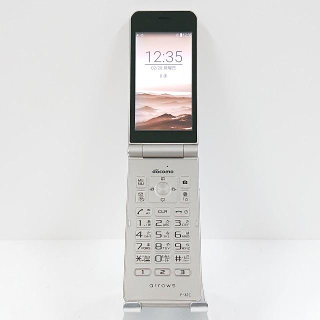 美品【SIMフリー】ドコモ docomo arrows F-41C ゴールド arrows ケータイ ベーシック F-41C ドコモ ゴールド 送料無料 即決