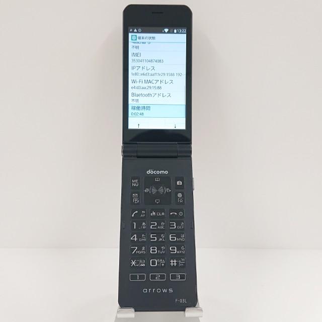 arrows ケータイ F-03L ドコモ ブラック 送料無料 即決 本体 c19395