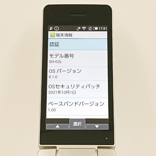 AQUOS ケータイ SH-02L ドコモ ゴールド 送料無料 即決 本体 c19608 