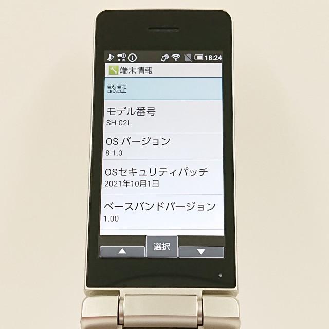 AQUOS ケータイ SH-02L ドコモ ゴールド 送料無料 即決 本体 c19613