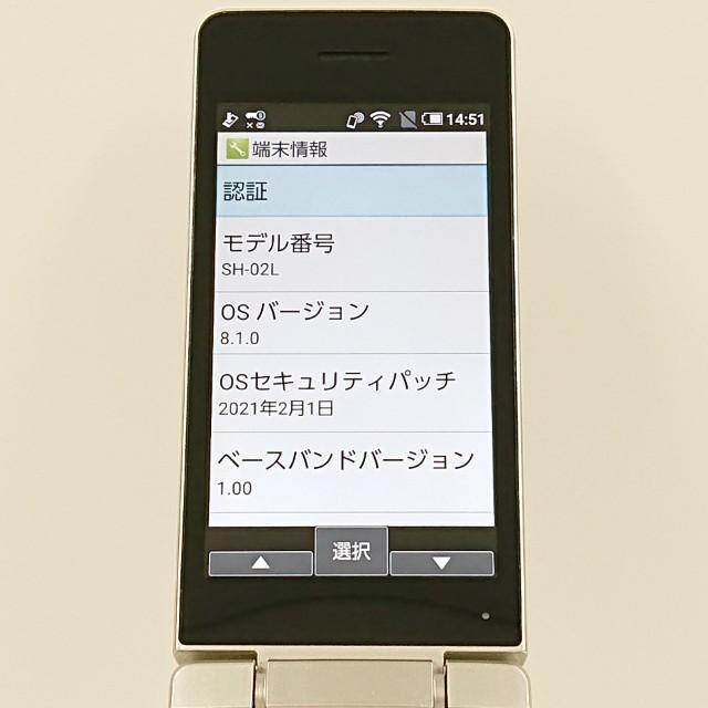 ジャンク品】AQUOS ケータイ SH-02L ドコモ ゴールド 送料無料 即決