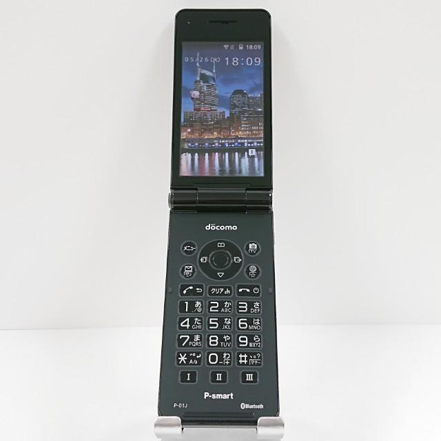 超美品 ドコモ P-01J BLACK ブラック 黒 ガラケーガラホ 通信確認済 P-smart ケータイ P-01J ドコモ ブラック 送料無料 即決 本体 c20217