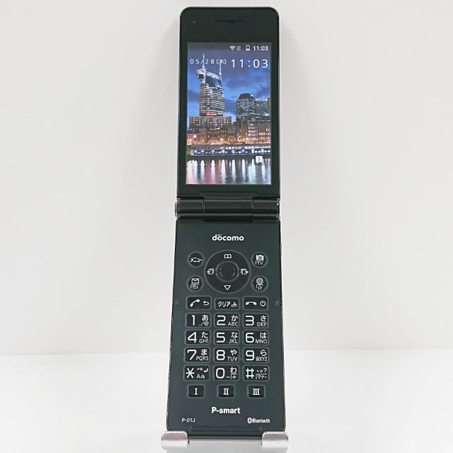 P-smart ケータイ P-01J ドコモ ブラック 送料無料 即決 本体 c20239 