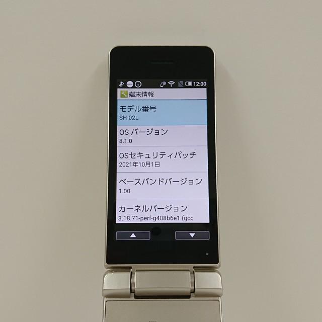 AQUOS ケータイ SH-02L ドコモ ゴールド 送料無料 即決 本体 c20461