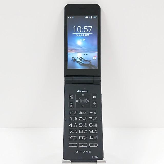 arrows ケータイ F-03L ドコモ ブラック 送料無料 即決 本体 c20531 