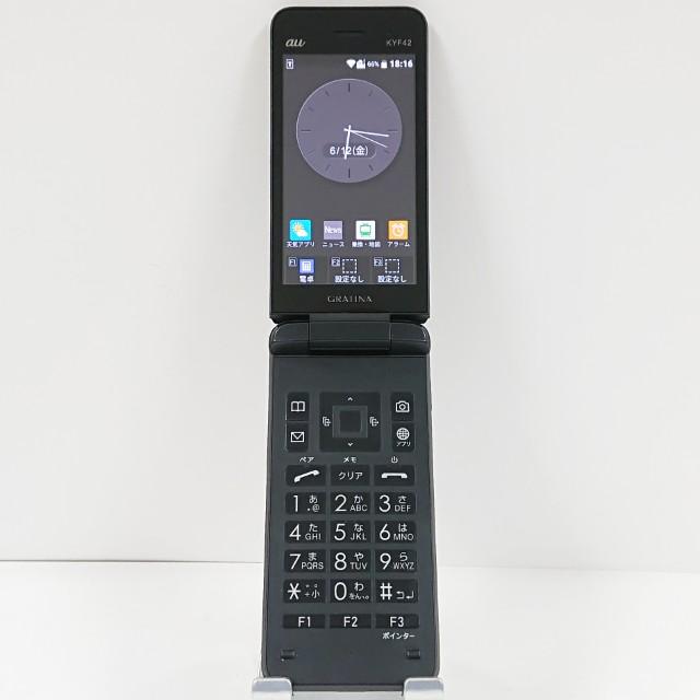 GRATINA KYF42 au ブラック 送料無料 即決 本体 c20669 : アーク