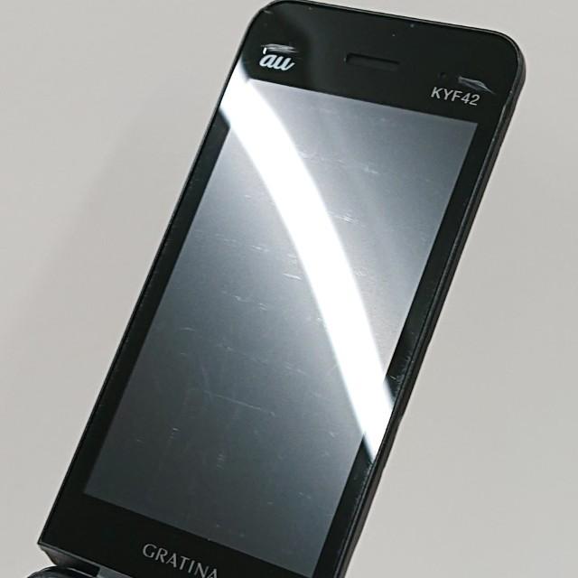 GRATINA KYF42 au ブラック 送料無料 即決 本体 c20687 : アーク