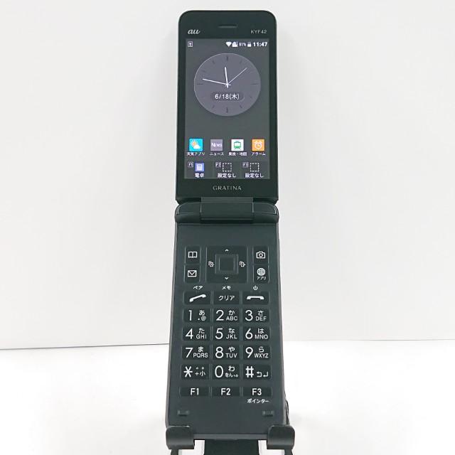 au　GRATINA KYF42　ブラック　【新品未使用】 GRATINA KYF42 au ブラック 送料無料 即決 本体 c20816 : アーク