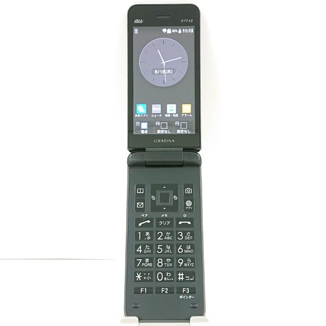 GRATINA KYF42 au ブラック 送料無料 即決 本体 c20837 : アーク