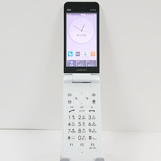 au GRATINA KYF42 ケータイ　　ホワイト GRATINA KYF42 au ホワイト 送料無料 即決 本体 c20859 : アーク