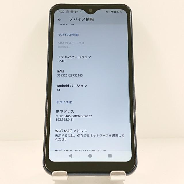 arrows We F-51B ドコモ ネイビー 送料無料 即決 本体 c21278 : アーク