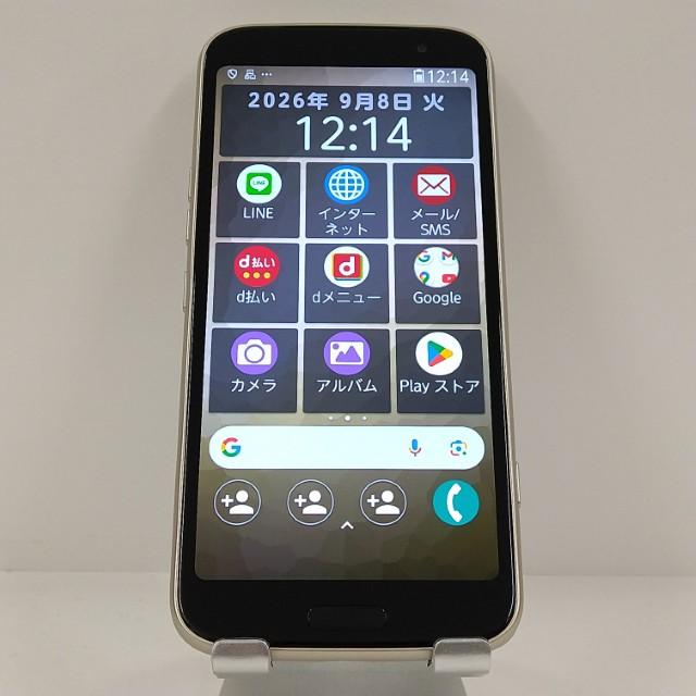 らくらくスマートフォン F-53E ドコモ ゴールド 送料無料 即決 本体