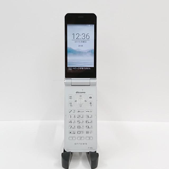 docomo arrows F-03L シルバー 本体 充電器 ストラップ付き arrows ケータイ F-03L docomo シルバー 送料無料 即決 本体 n07296