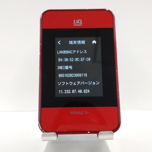 Wi-Fi WALKER WiMAX 2+ HWD15 au レッド 送料無料 即決 本体 n09569 