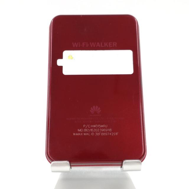 Wi-Fi WALKER WiMAX 2+ HWD15 au レッド 送料無料 即決 本体 n09569