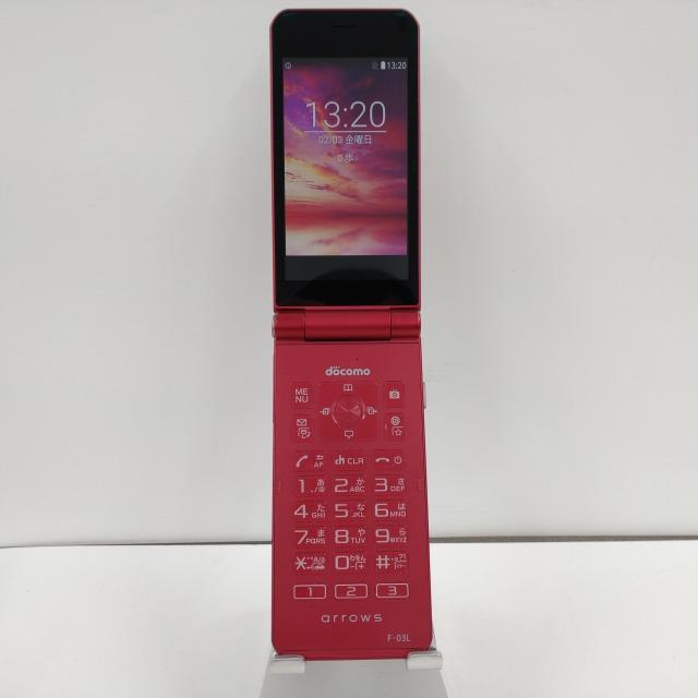arrows ケータイ F-03L docomo レッド 送料無料 即決 本体 n09613