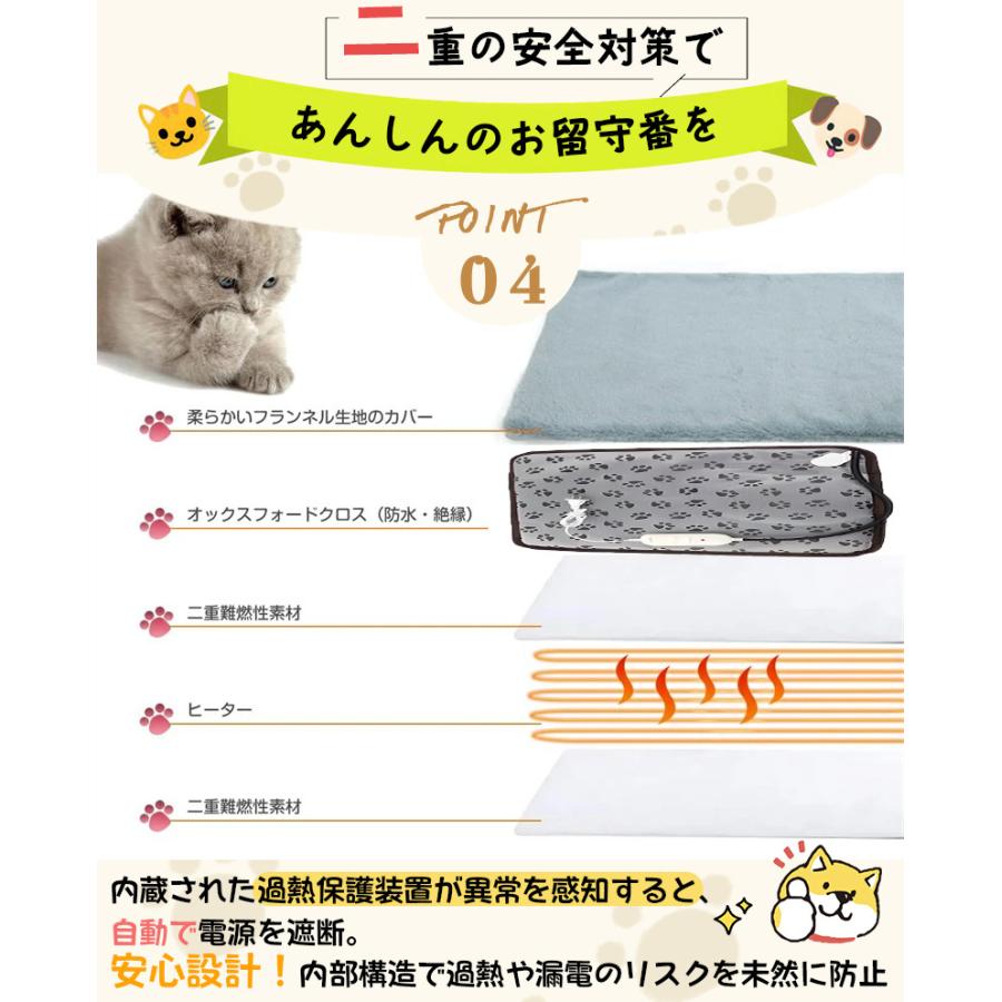 ペットマット犬 猫 ペット用ホットカーペット 加熱パッド 電気ヒーター