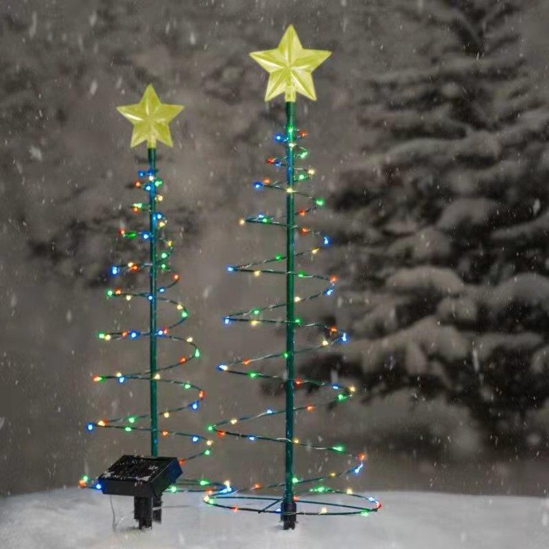 ソーラーライト ガーデンライト クリスマスツリー 星 LED 屋外