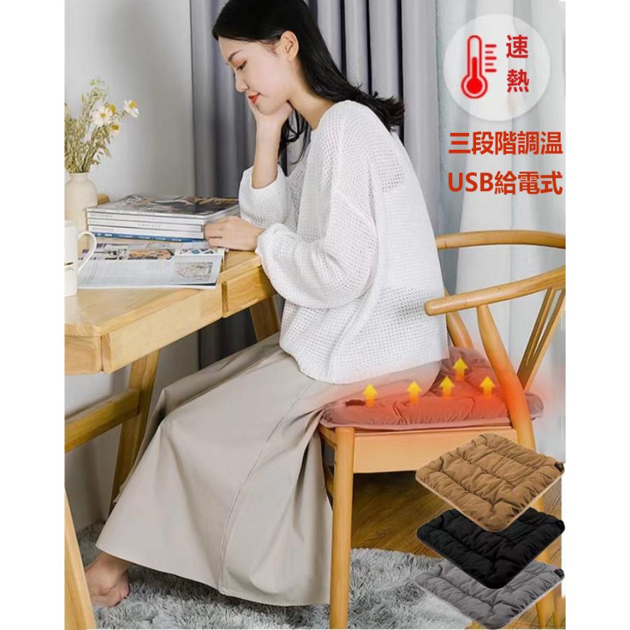 ホットマット 椅子 一人用 ホットカーシート USB充電 45*45cm 電気