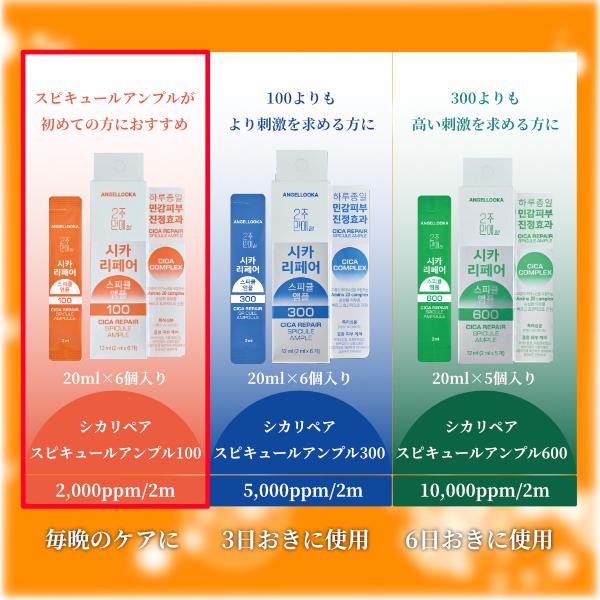 シカリペア スピキュールアンプル100 2ml×6包入 CICA美容液 ジュナムパーフェクトケア [初心者向け 毎日使える 2000ppm] 保湿 角質ケア 韓国コスメ Angellooka |  | 06