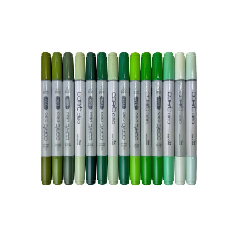 コピックチャオ G (Green) 系全14色セット : アークオアシス 2号館