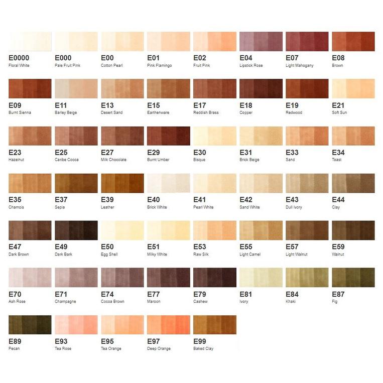 コピックスケッチ E (Earth) 系全53色セット : アークオアシス 2号館