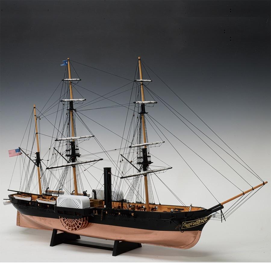 ウッディジョー 帆船 1/120 黒船サスケハナ（縮帆） : アークオアシス