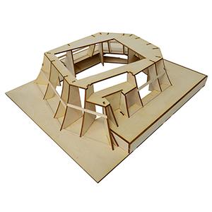 ウッディジョー 木製建築模型 1/150 安土城（改良版） : アーク