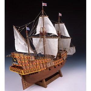レザーカット加工済み \ 1／50 木製帆船模型ゴールデンハインド 新品未開封 ウッディジョー 価格 (模型) ゴールデンハインド 木製帆船模型 1/50 船・ボート