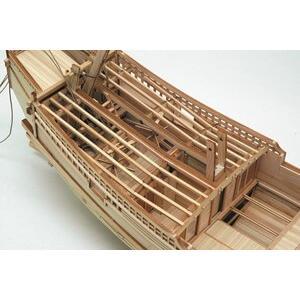 ウッディジョー木製帆船模型1/72菱垣廻船レーザーカット加工_1