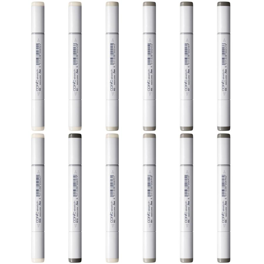 コピックスケッチ W (Warm Gray) 系全12色セット : アークオアシス