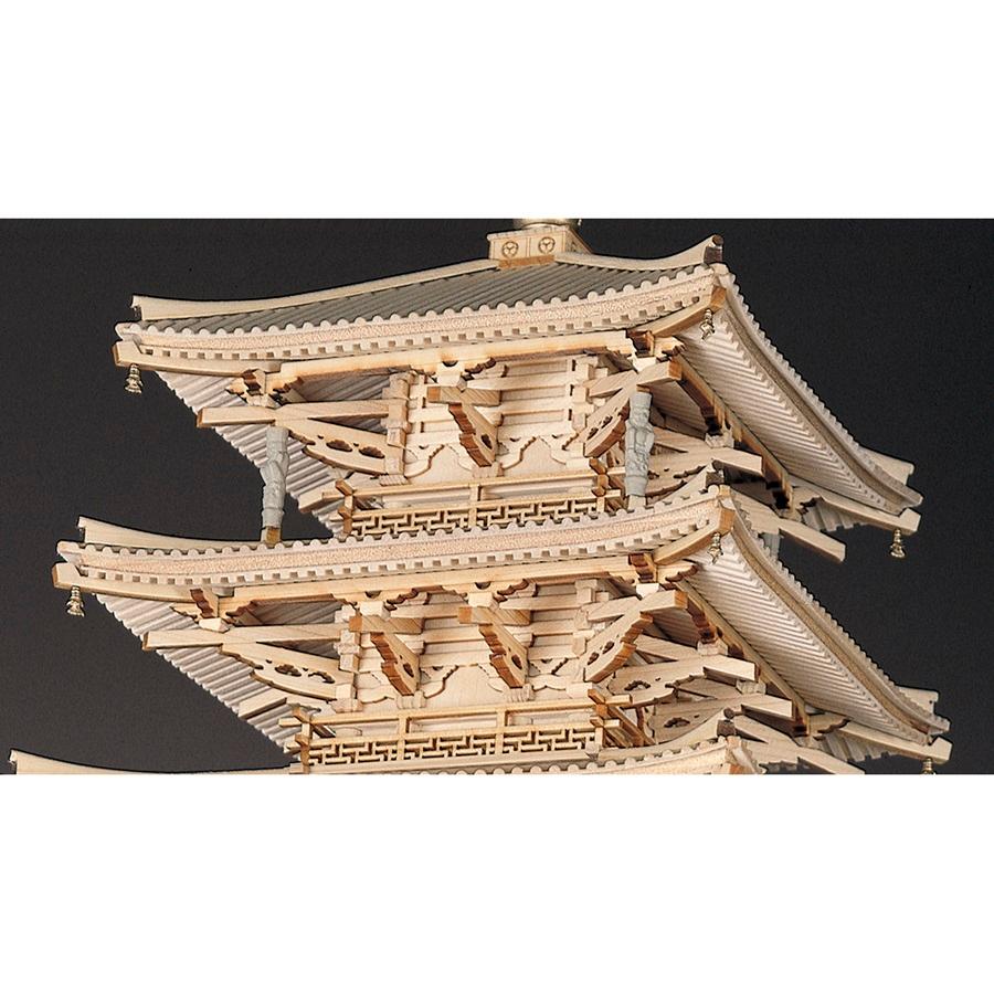 ウッディジョー木製建築模型 1/75 法隆寺 五重の塔 : アークオアシス