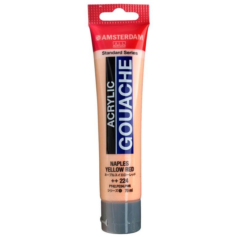 アムステルダム アクリリックガッシュ 70ml #224 ネープルスイエロー