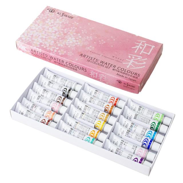 クサカベ（KUSAKABE） 透明水彩絵具 セット 和彩NW-18 : アーク