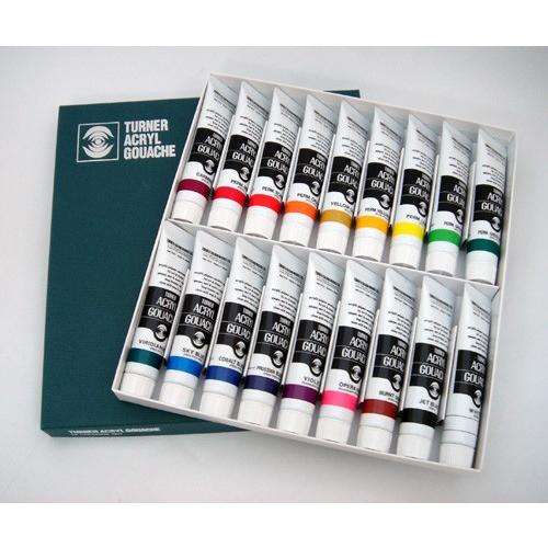 (未使用･未開封品)　ターナー色彩 アクリルガッシュ 18色セット AG02018C 20ml(6号) ar3p5n1 Amazon | ターナー色彩 アクリルガッシュ 18色スクールセット