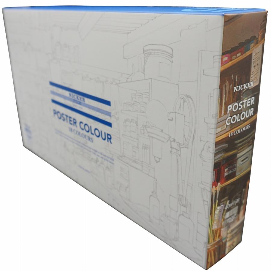 ニッカーポスターカラー 40ml ＰＣ中瓶18色セット PC40ML18Nの画像