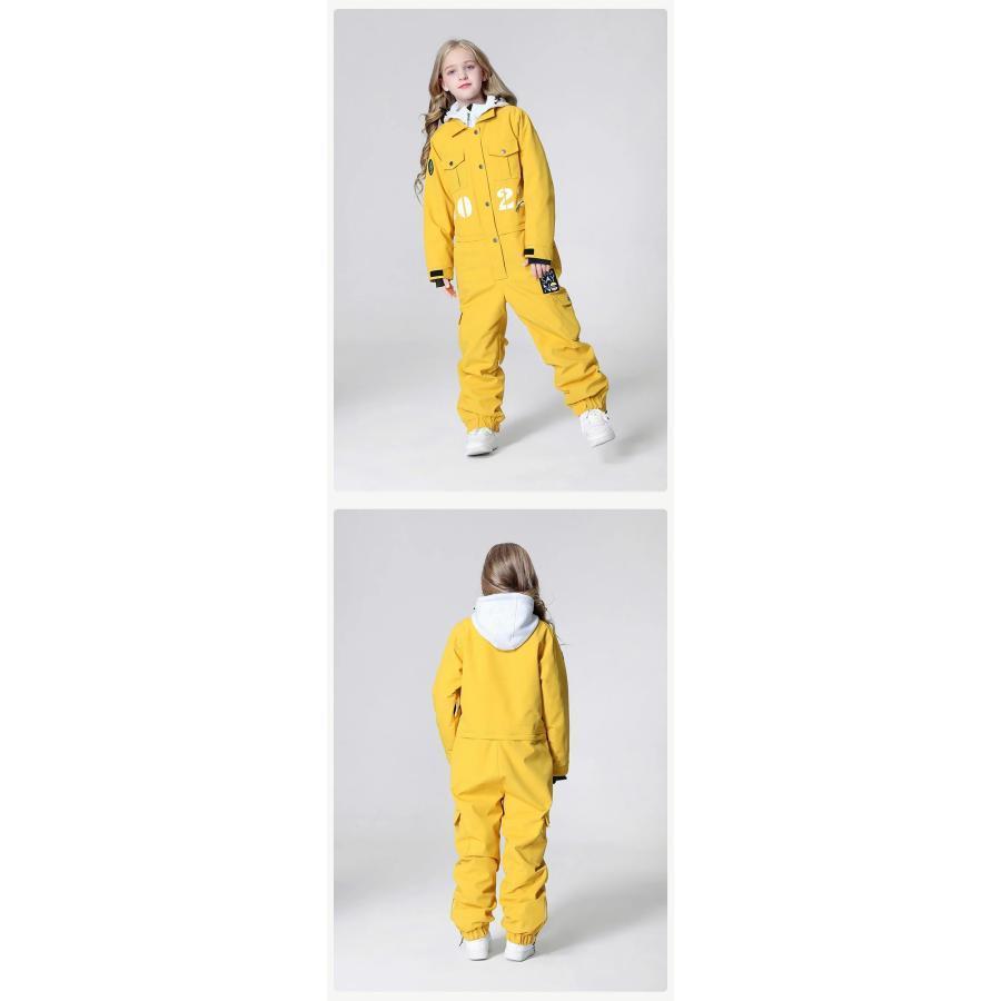 スキーウェア ジュニア キッズ こども用 防水 防寒 防風 ジャンプスーツ 100~170センチ つなぎ 女の子 男の子 雪遊び 冬 暖か