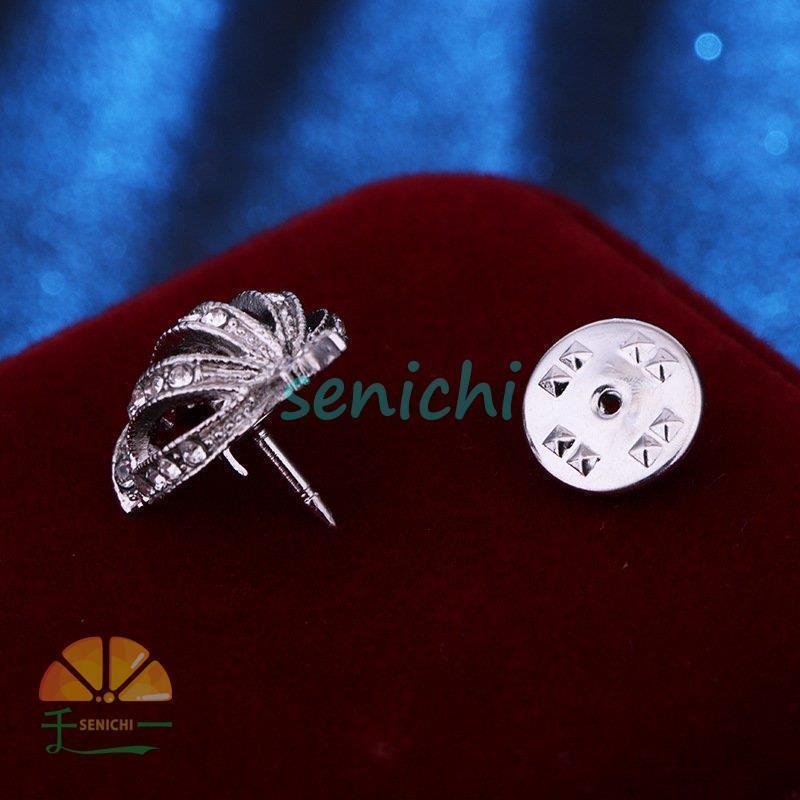 ラペルピン ブローチ ピンズ ピンブローチ 男女兼用 メンズ レディース アクセサリー おしゃれ スーツアクセサリー 王冠 ラインストーン